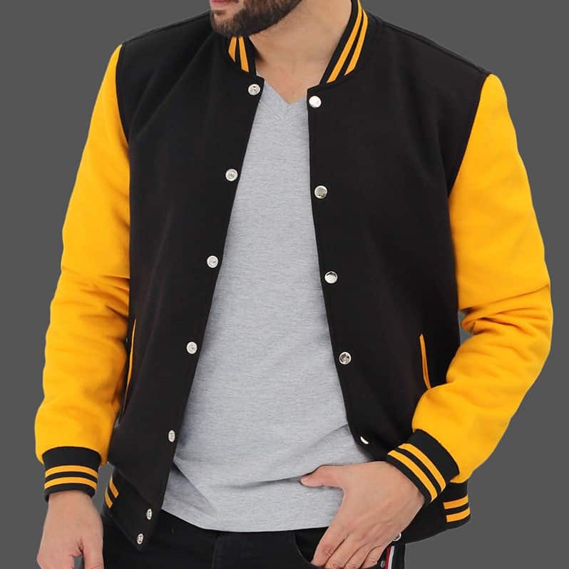 FJackets Black and Yellow Letterman jacket Baseball Style Review