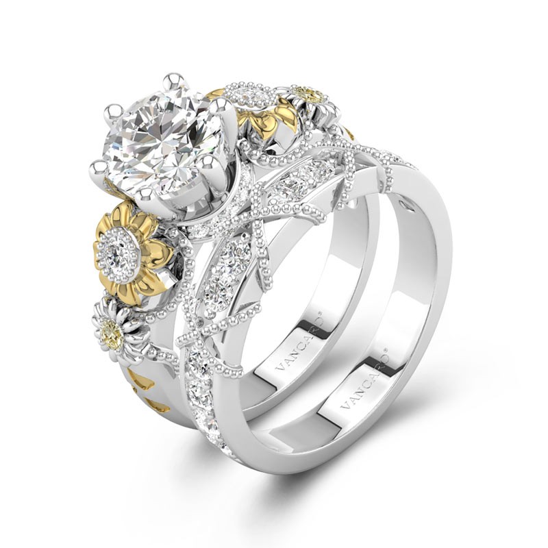 Vancaro Sunflower Ring Bridal Sets You Are My Sunshine Daisy Inspired Review