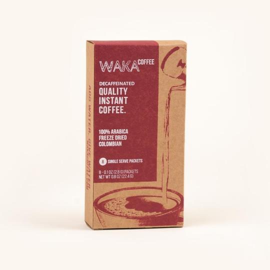 Waka Coffee Medium Roast Colombian Decaffeinated Single-Serve Instant Coffee 8 Servings Review