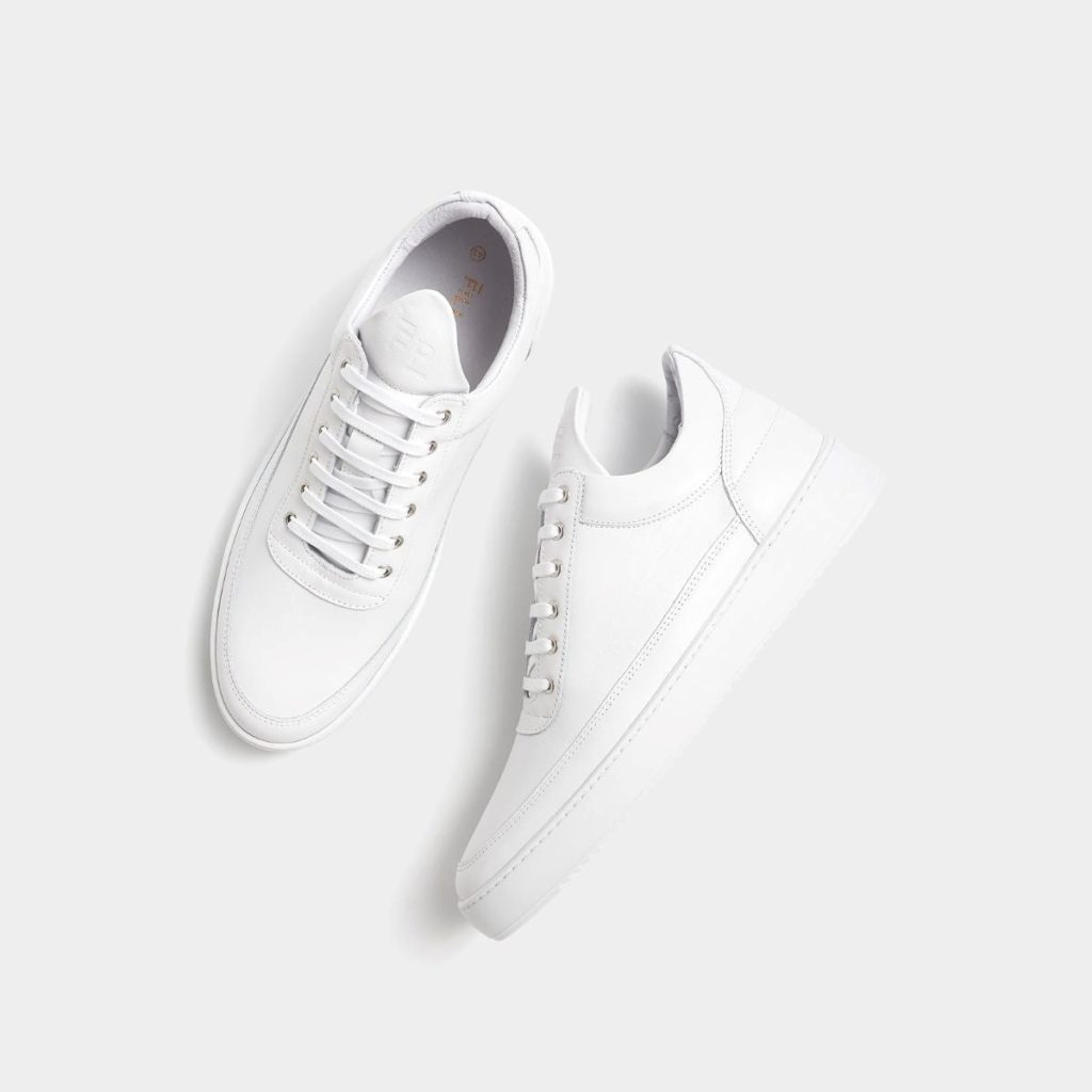 Filling Pieces Low Top Ripple Nappa All White Review