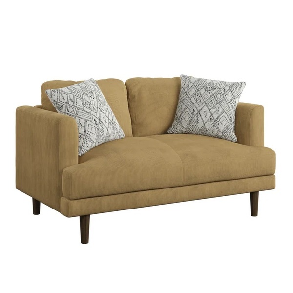 Drews 57.9'' Recessed Arm Loveseat with Reversible Cushions