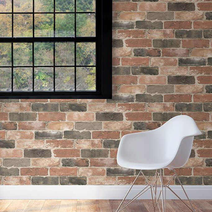 Wall Pops Newport Reclaimed Brick Peel And Stick Wallpaper Review