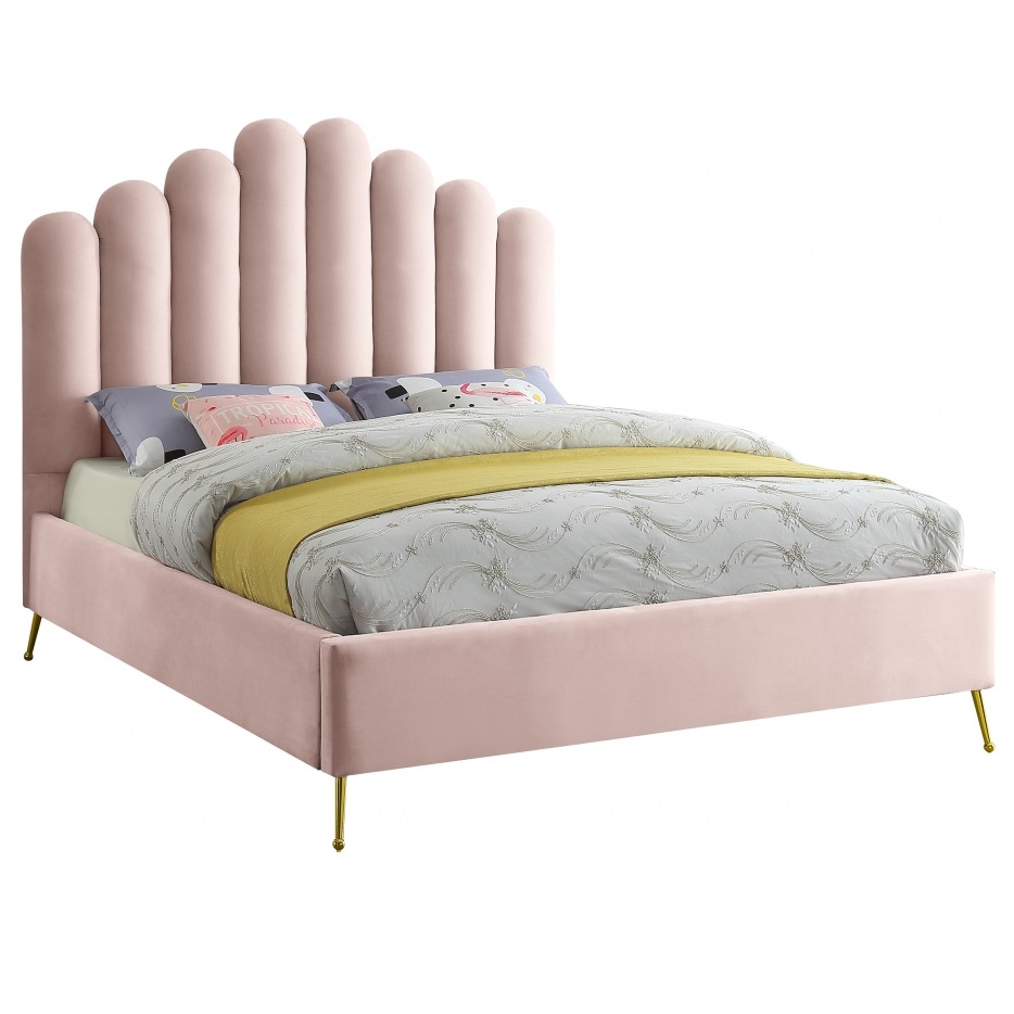 Meridian Furniture Pink Lily Velvet Queen Bed Review