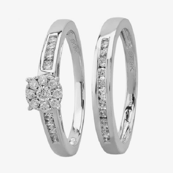 The Jewel Hut 9ct White Gold 0.50ct Diamond Cluster Bridal Set THR2955 Review