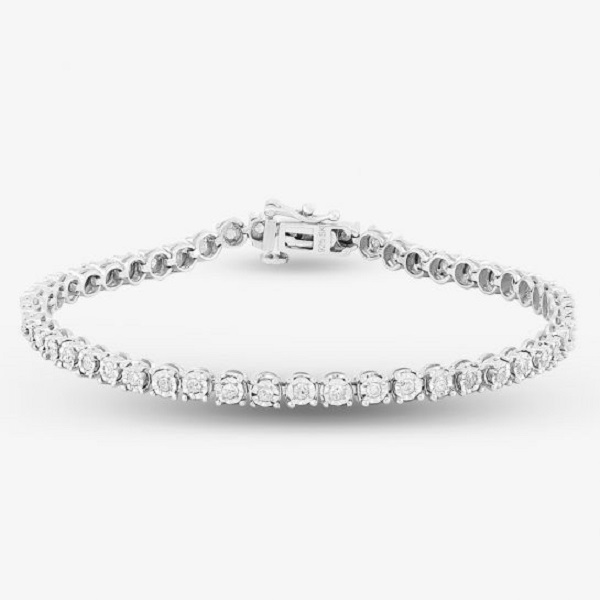 The Jewel Hut Sterling Silver 1.00ct Diamond Tennis Bracelet THB18706-100 Review