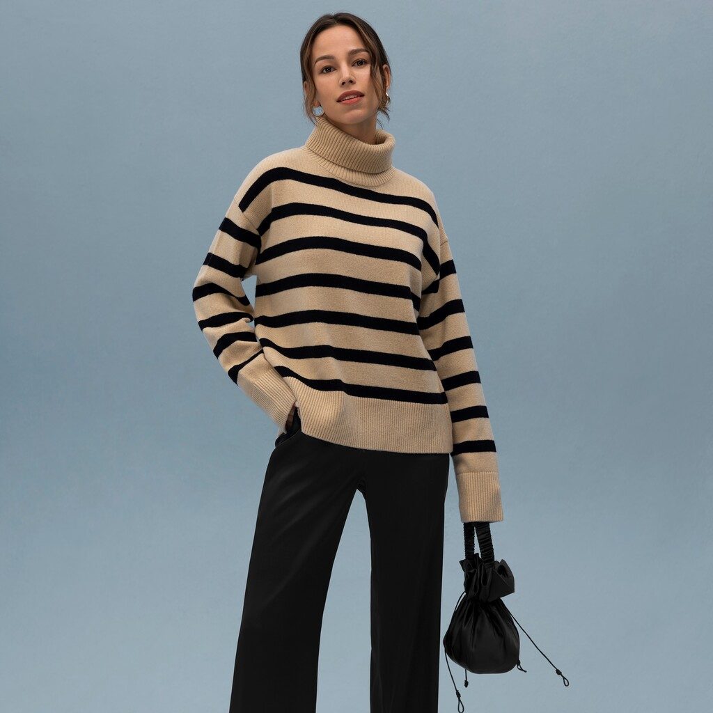 LILYSILK The Tara Striped Sweater Review
