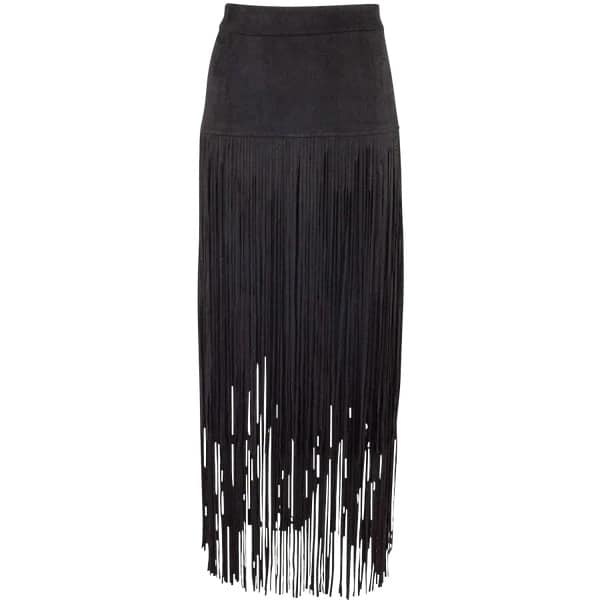 Pinto Ranch Adore Faux Suede Long Fringe Skirt Review