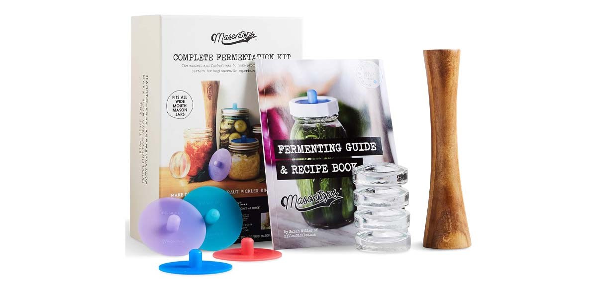 Masontops Complete Mason Jar Fermentation Kit Masontops Complete Mason Jar Fermentation Kit