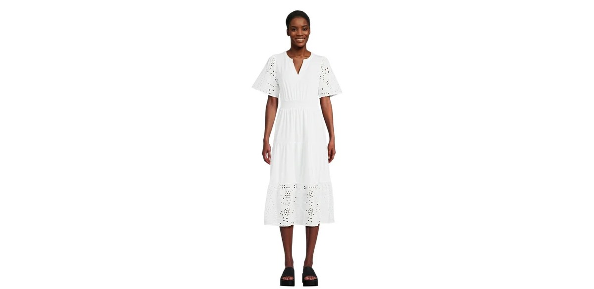 The Pioneer Woman Eyelet Smocked Waist Ruffle Dress The Pioneer Woman Eyelet Smocked Waist Ruffle Dress