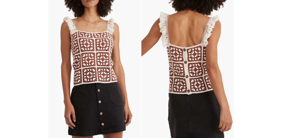 Marine Layer Cora Crochet Tank Top Marine Layer Cora Crochet Tank Top