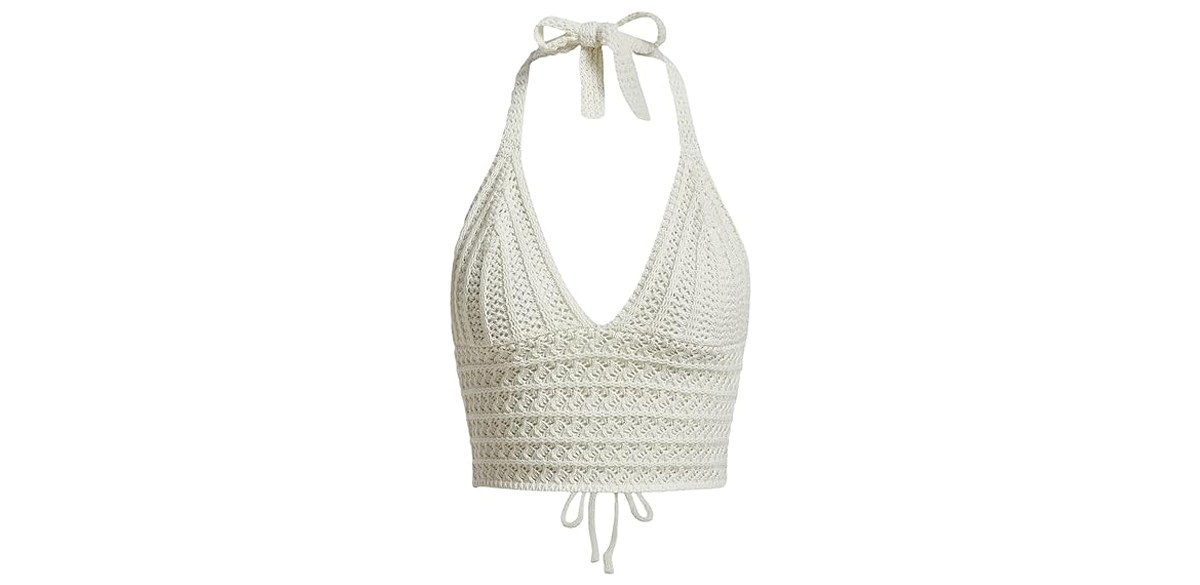 SOLY HUX Womens Crochet Halter Crop Top SOLY HUX Womens Crochet Halter Crop Top