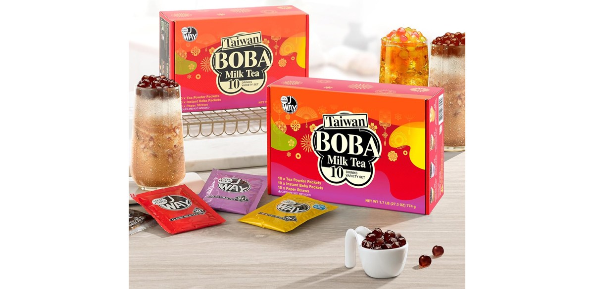 J WAY Instant Boba Bubble Pearl Variety Milk Fruity Tea Kit with Authentic Brown Sugar Caramel Tapioca Boba J WAY Instant Boba Bubble Pearl Variety Milk Fruity Tea Kit with Authentic Brown Sugar Caramel Tapioca Boba
