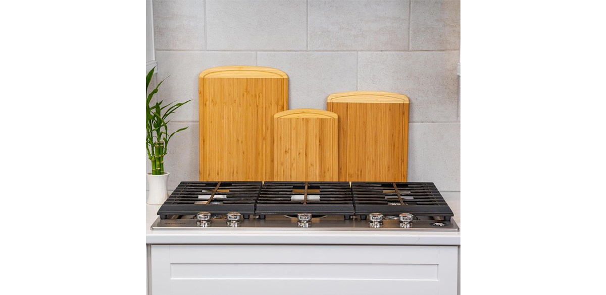 GREENER CHEF Organic Bamboo Cutting Board Set of 3 GREENER CHEF Organic Bamboo Cutting Board Set of 3