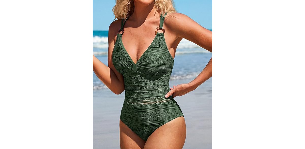 Charmo Women Crochet One Piece Swimsuit Charmo Women Crochet One Piece Swimsuit
