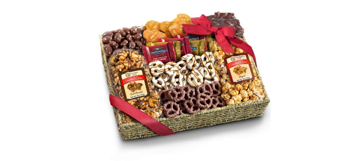 A Gift Inside Chocolate Caramel and Crunch Grand Gift Basket A Gift Inside Chocolate Caramel and Crunch Grand Gift Basket