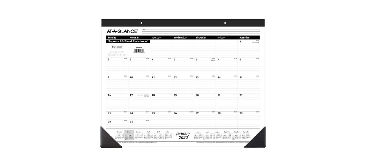At-A-Glance Monthly Desk Pad Calendars At-A-Glance Monthly Desk Pad Calendars