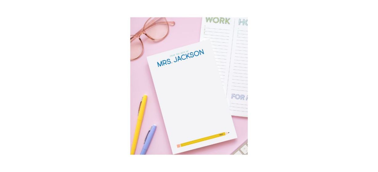 Joycreativeshop Teacher Personalized Notepad Joycreativeshop Teacher Personalized Notepad