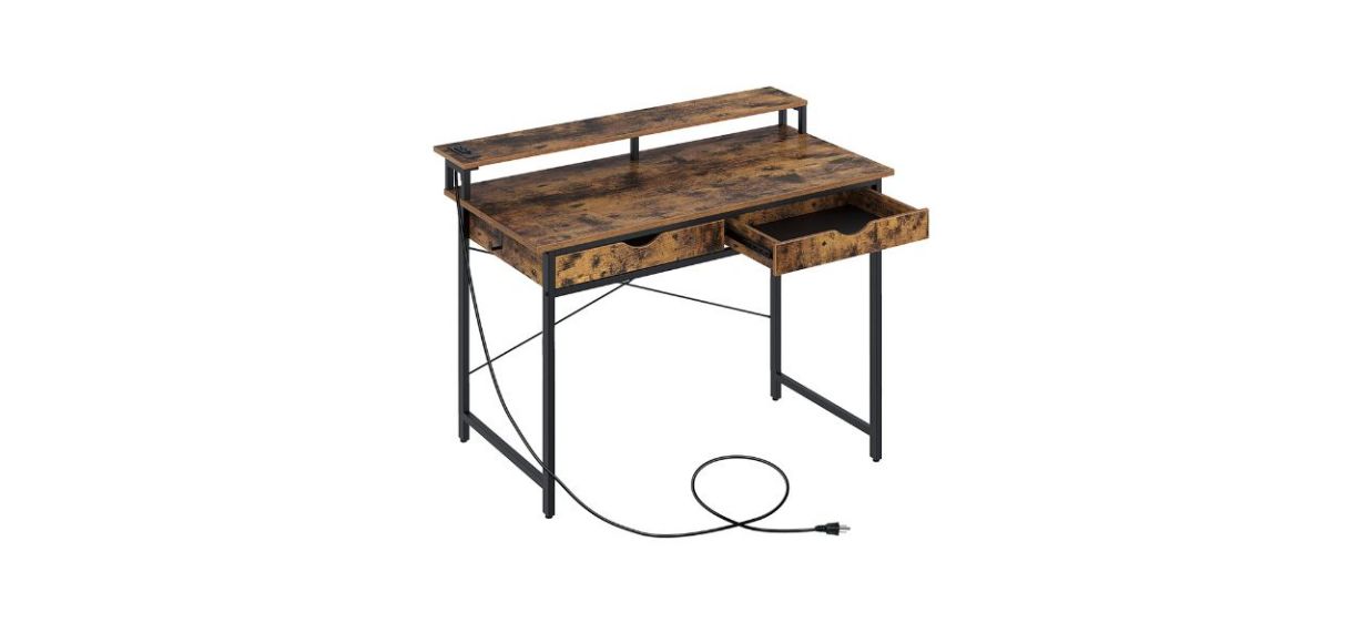 Best Rolanstar Computer Desk with 2 Drawers and Power Outlet Best Rolanstar Computer Desk with 2 Drawers and Power Outlet
