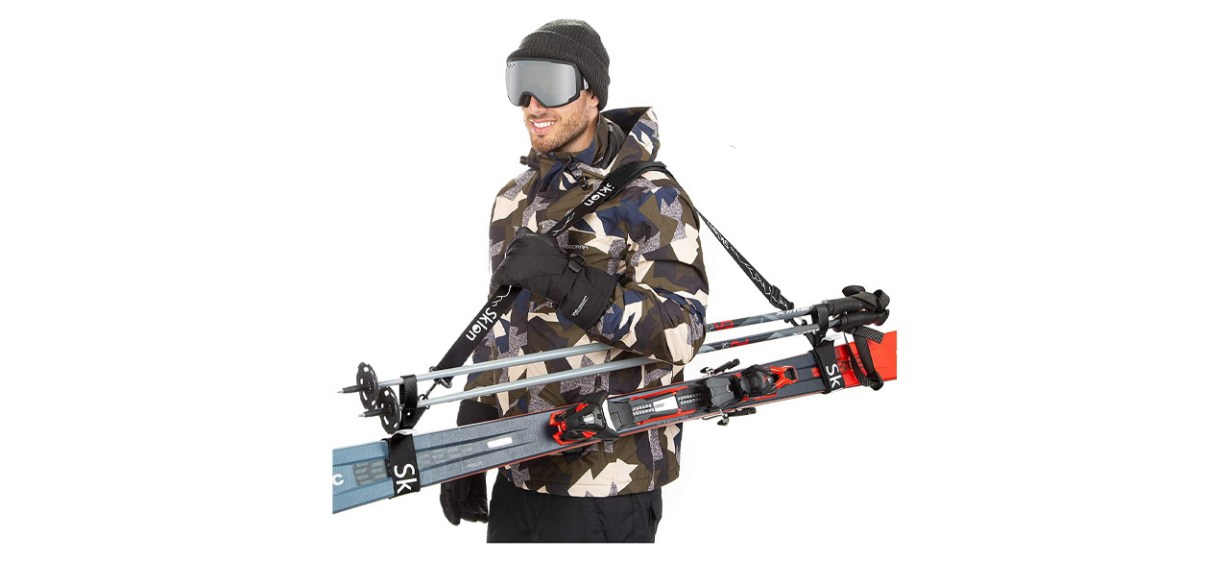ski strap and pole carrier ski strap and pole carrier