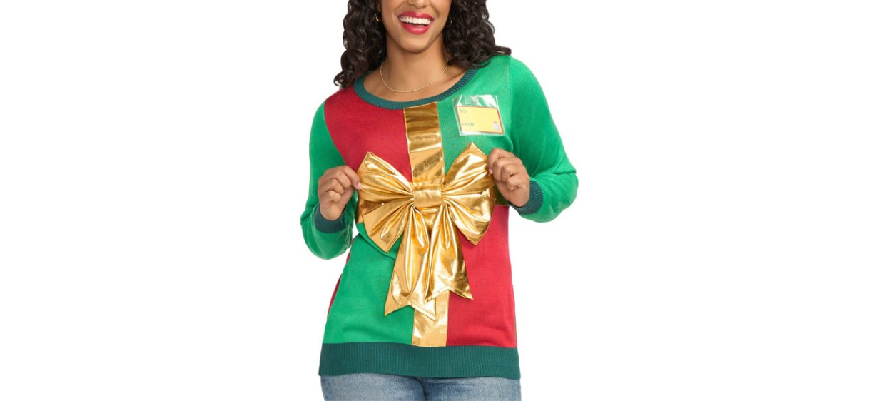 Best Tipsy Elves Christmas Present Ugly Christmas Sweater Best Tipsy Elves Christmas Present Ugly Christmas Sweater