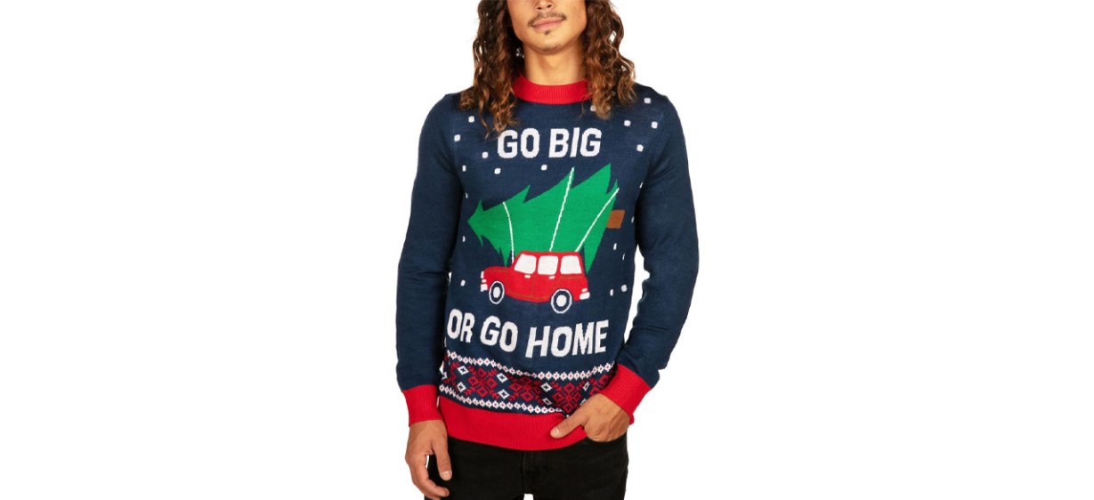 Best Tipsy Elves Go Big Or Go Home Ugly Christmas Sweater Best Tipsy Elves Go Big Or Go Home Ugly Christmas Sweater