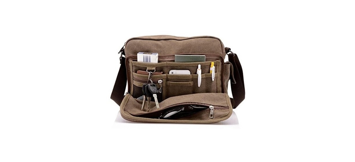 Men’s Multi-functional Canvas Messenger Handbag Men’s Multi-functional Canvas Messenger Handbag