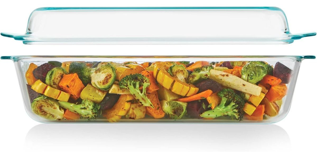 Pyrex Deep 5.2-Qt 2-in-1 Glass Baking Dish with Glass Lid Pyrex Deep 5.2-Qt 2-in-1 Glass Baking Dish with Glass Lid