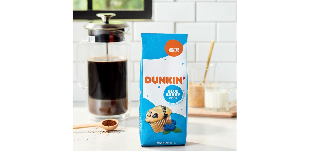 Dunkin' Blueberry Muffin Flavored Ground Coffee, 11 Ounce Dunkin' Blueberry Muffin Flavored Ground Coffee, 11 Ounce