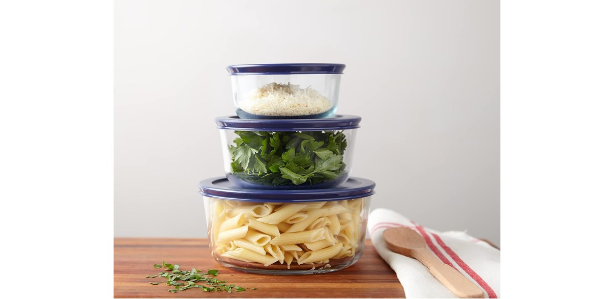 Pyrex Simply Store 6-Pc Glass Food Storage Set with BPA-Free Lids Pyrex Simply Store 6-Pc Glass Food Storage Set with BPA-Free Lids