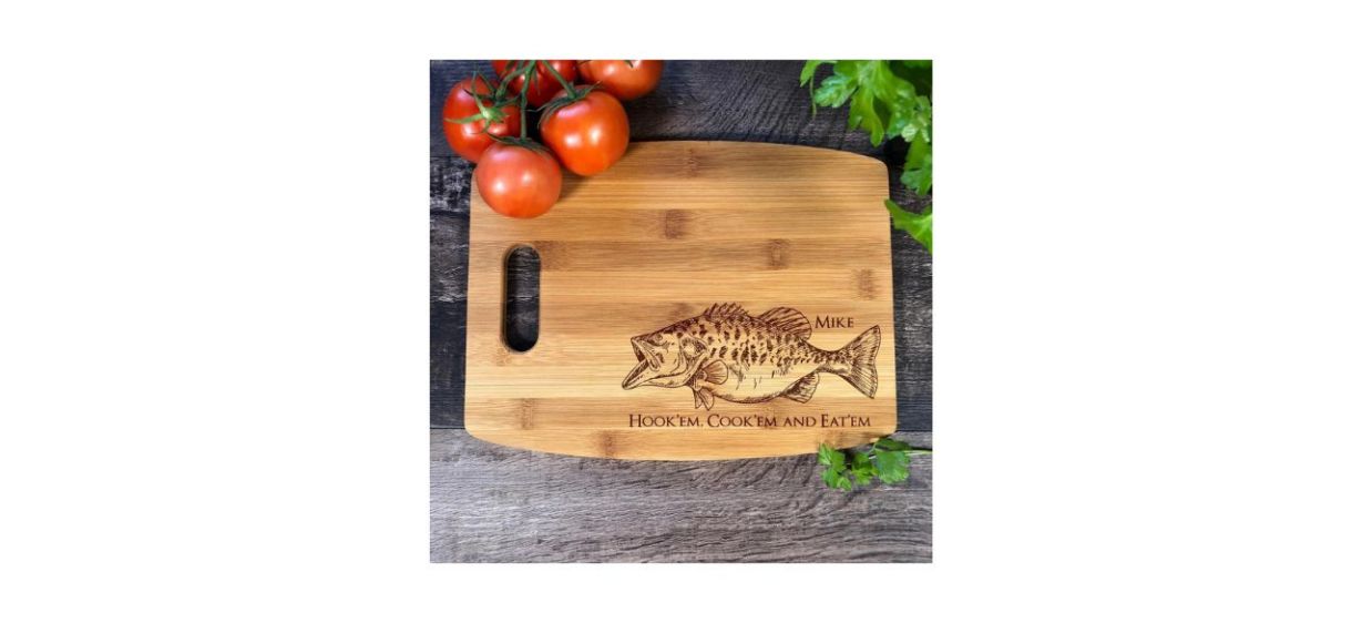 CustomizeFastGifts Hook'em Cook'em Eat'em Personalized Cutting Board CustomizeFastGifts Hook'em Cook'em Eat'em Personalized Cutting Board