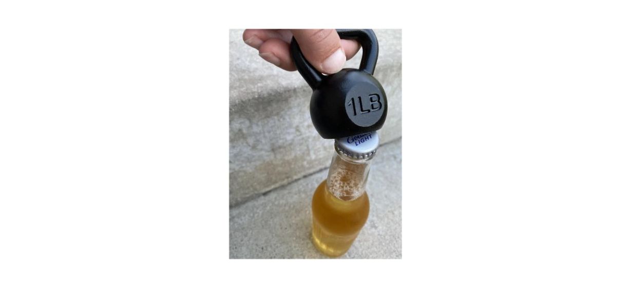 GemshoGlass Handmade Cast Iron Kettlebell Bottle Opener GemshoGlass Handmade Cast Iron Kettlebell Bottle Opener